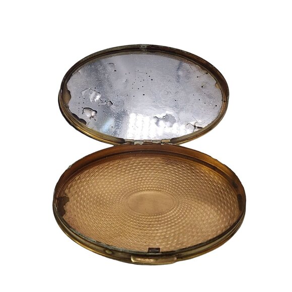 Vintage Enameled Flower Compact (A4065) - Picture 4 of 6